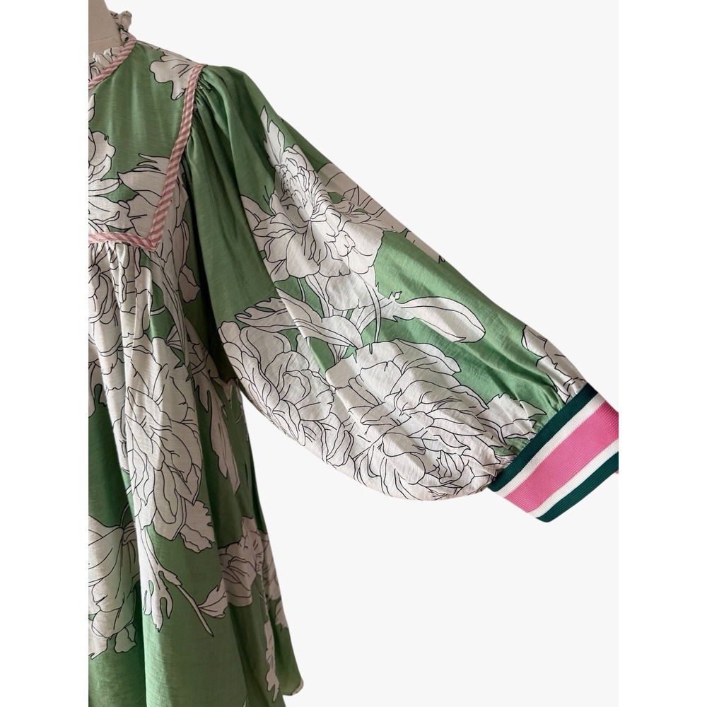 entro Green Floral Mini Dress - Picture 5 of 15